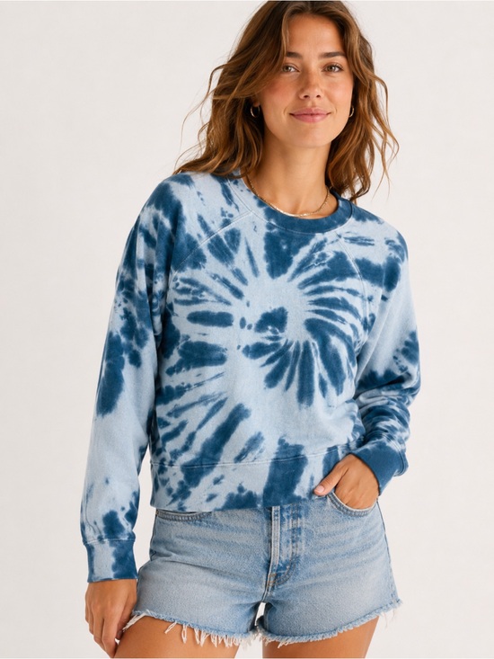 Madewell Sweaters - Madewell Blue Tie Dye Sweatshirt XS Pullover Crewneck Lounge Casual Cozy Top